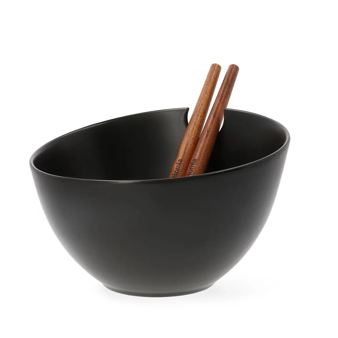 Misa Mooka Do Salat Ceramiczna Z Przyborami Czarna 24 Cm