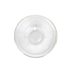 Miska Barrel Szklana Wzorzysta Ze Zlotym Rantem 13X6 Cm
