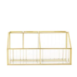 Organizer Grazia Ze Szkla Prazkowanego 17,5X10X8,5 Cm