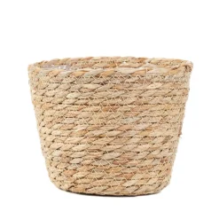 Oslonka Na Doniczke Lumbo Pleciona Naturalna 19X15 Cm