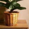 Oslonka Na Doniczke Saule Wiklinowa Naturalna 16X13 Cm
