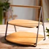 Patera Bambou Bambusowa 2 Poziomowa 25X28 Cm