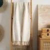 Pled Vaffel Z Fredzlami Naturalny 130X170 Cm