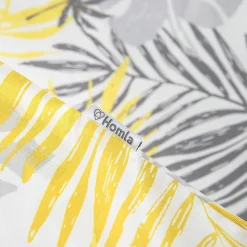 Pościel Botanical Z Mikrofibry W Zolto-Szare Liscie 140X200 Cm + 1*70X80 Cm