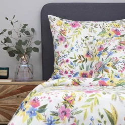Pościel Floral Z Mikrofibry W Kolorowe Kwiatki 200X220 Cm