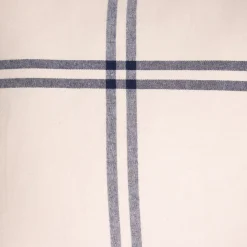 Pościel Vella Flanelowa Niebiesko-Bezowa W Krate 200X220 Cm + 2 X 50X60 Cm