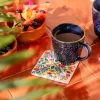 Podkladka Melte Ceramiczna Kwiaty Roz Pomarancz Blekit 4 Szt.