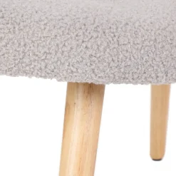PodNożek Moss Teddy Boucle W Tkaninie Teddy Jasno 61X41X38 Cm