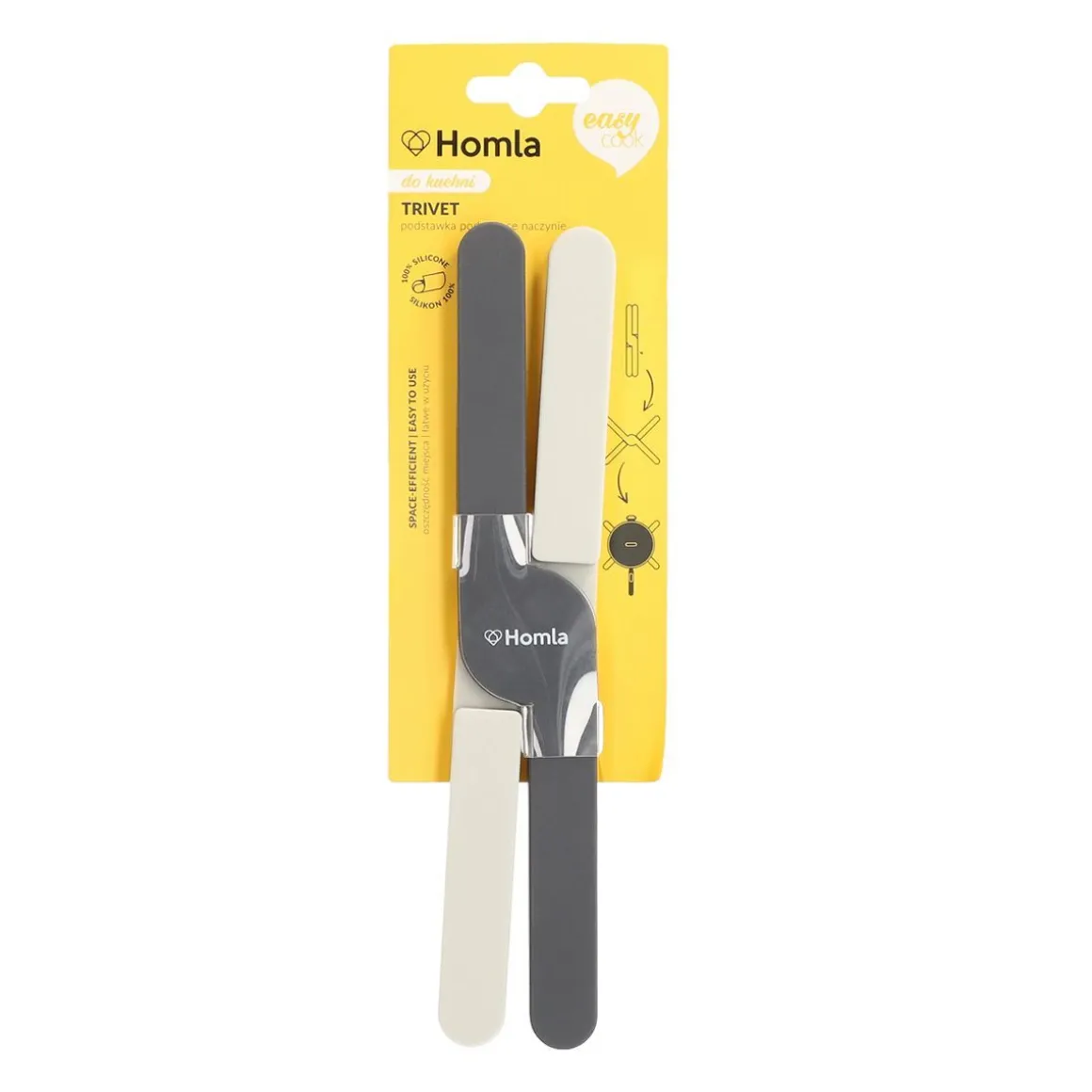 Podstawka Easy Cook Pod Gorace Naczyńie Skladana Szara 20X3 Cm