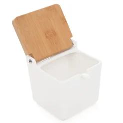 Pojemnik Fincan Porcelanowy Z Lyzeczka 10X10X10 Cm