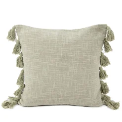 Poszewka Drel Z Fredzlami Pistacjowa 45X45 Cm