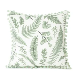Poszewka Ervas Ecru Z Motywem Roslinnym 45X45 Cm
