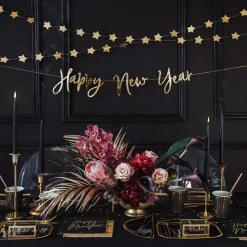 Serwetki New Year Papierowe Czarne 20 Szt. 16,5X16,5 Cm