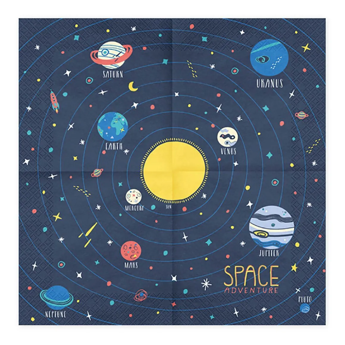 Serwetki Space Papierowe Z Nadrukiem 20 Szt. 16X16 Cm