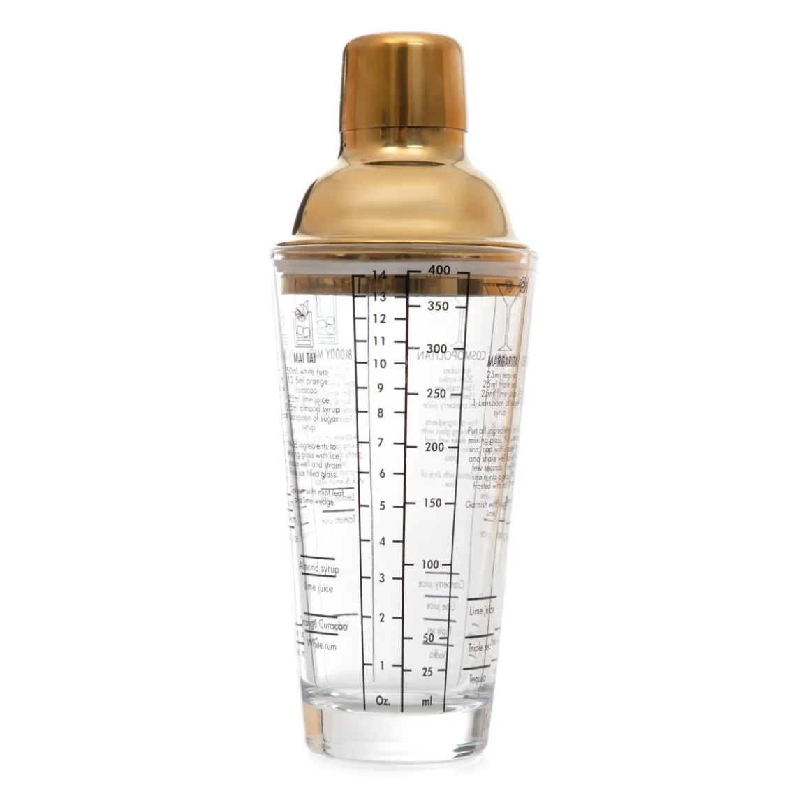 Shaker Alcole Ze Zlotym Wieczkiem 0,4 L