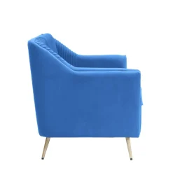 Sofa Avant Sofa 2-Osobowa, Welurowa Granatowa 127X82X81.5 Cm
