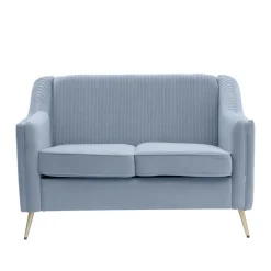 Sofa Avant Sofa 2-Osobowa, Welurowa Szara 127X82X81.5 Cm