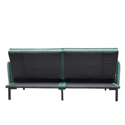 Sofa Canto 3-Osobowa, Z Funkcja Spania, Welurowa Zielona 199X90X85 Cm
