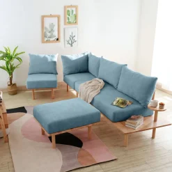 Sofa Seri Modulowa Niebieska 74X86X86 Cm