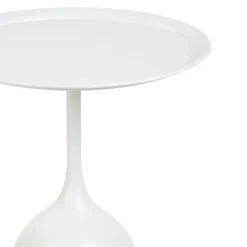 Stolik Ferro Metalowy Bialy 58X32X48 Cm