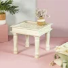 Stolik Kawowy Banhi Lite Drewno Mango Zlobione 56X56X50 Cm