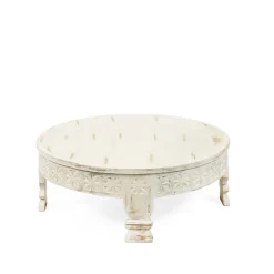 Stolik Kawowy Banhi Lite Drewno Mango Zlobione 60X60X23 Cm
