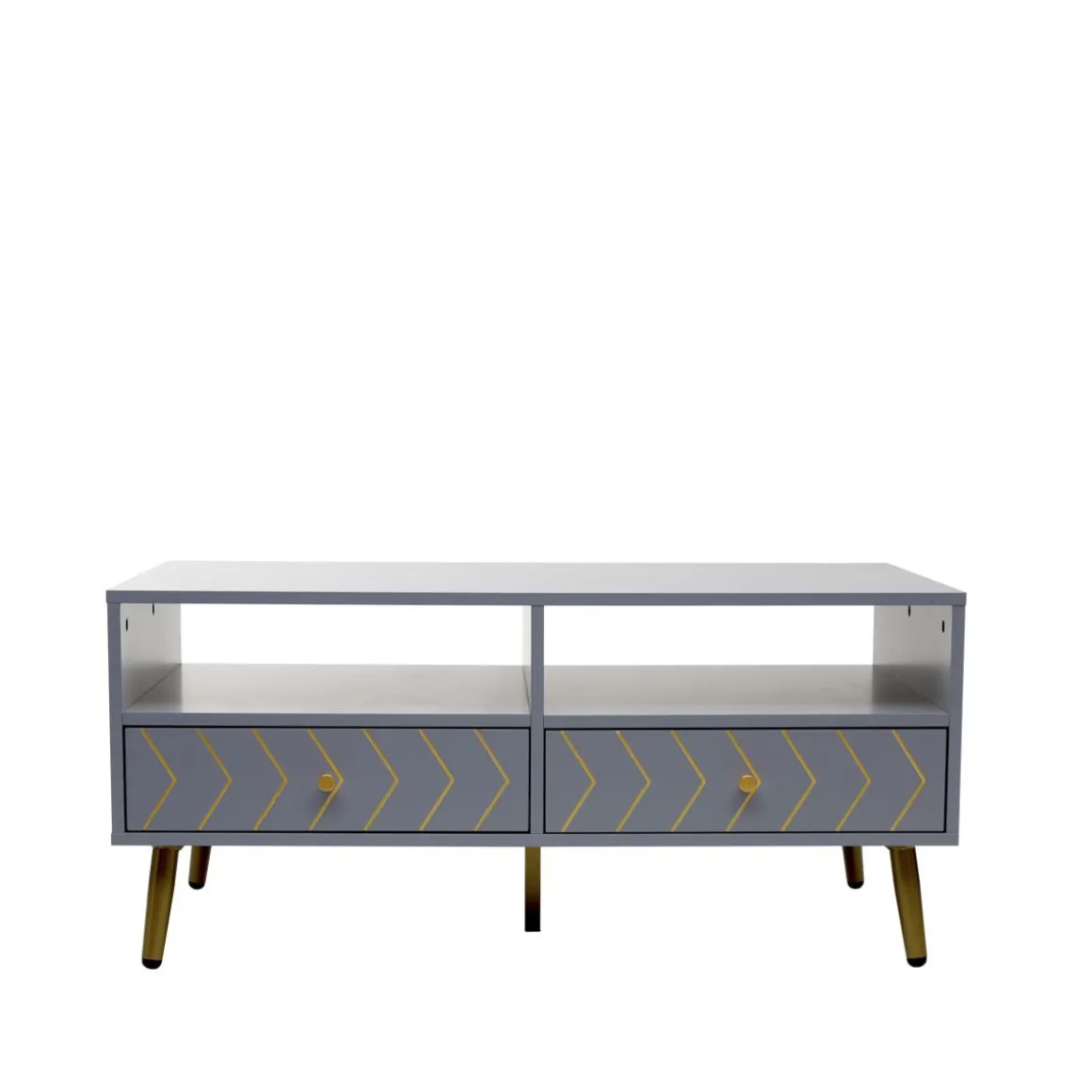 Stolik Kawowy Bodo Grafitowy Z Metalowymi Nogami 100X50X45 Cm