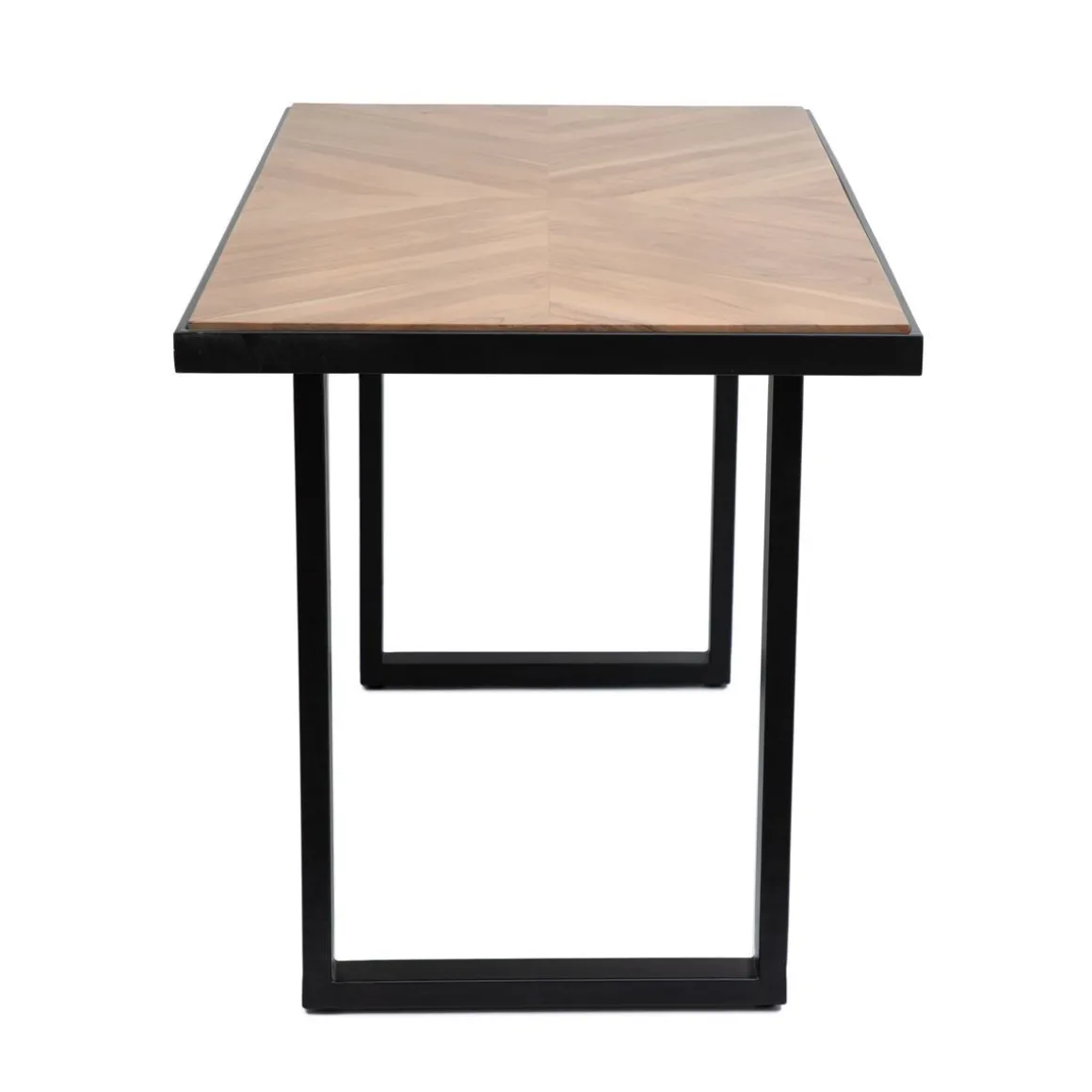 Stol Nattmal Lite Drewno Akacji + Metal 160X80X76 Cm