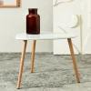Stol Travesa Naturalny Z Bialym Blatem 60 60 48Cm
