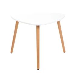 Stol Travesa Naturalny Z Bialym Blatem 60 60 48Cm