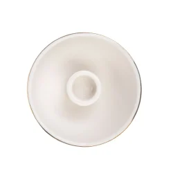 Swiecznik Kania Ceramiczny Ecru 11X5 Cm