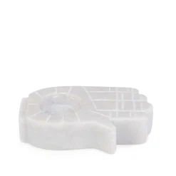 Swiecznik Marble Raczka Z Bialego Marmuru 13 Cm