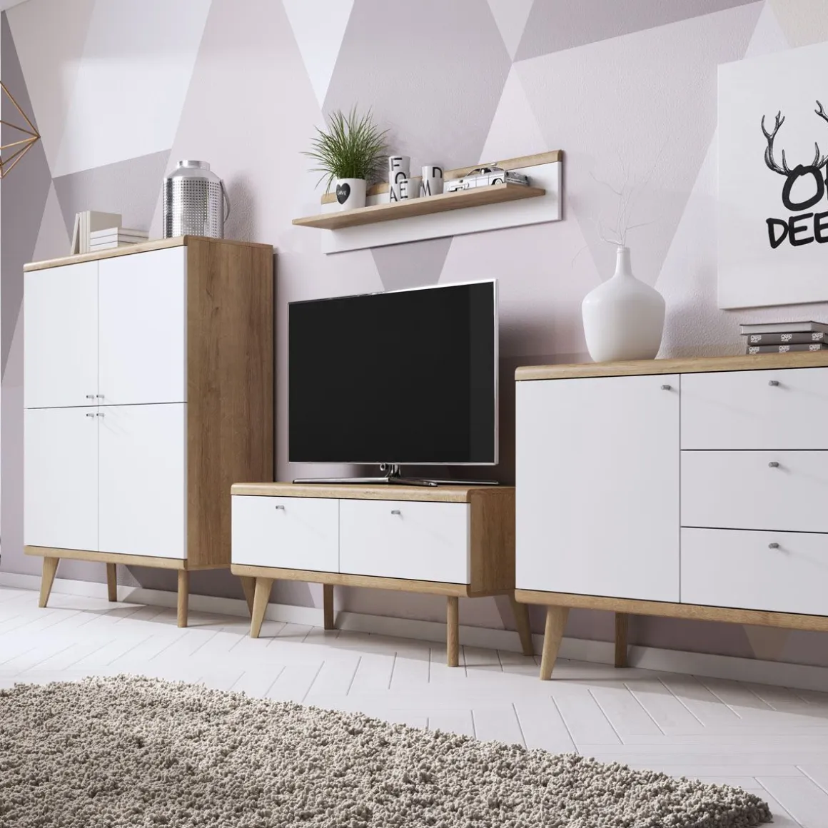 Szafka Rtv Primo! Dab Riviera 107X50X40 Cm