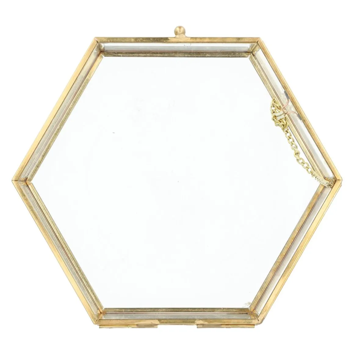 Szkatulka Na Bizuterie Grazia Szesciokatna Zlota 17X16X5 Cm