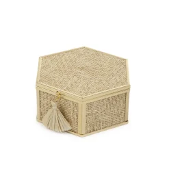 Szkatulka Na Bizuterie Grazia Szesciokatna Z Plecionka 10,5X12X4,8 Cm