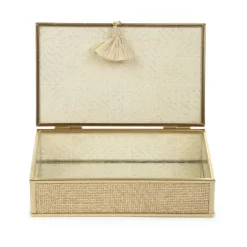 Szkatulka Na Bizuterie Grazia Z Plecionka 18X11X4,5 Cm