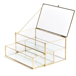 Szkatulka Na Bizuterie Grazia Z Szufladka Zlota 21X10X10,5 Cm