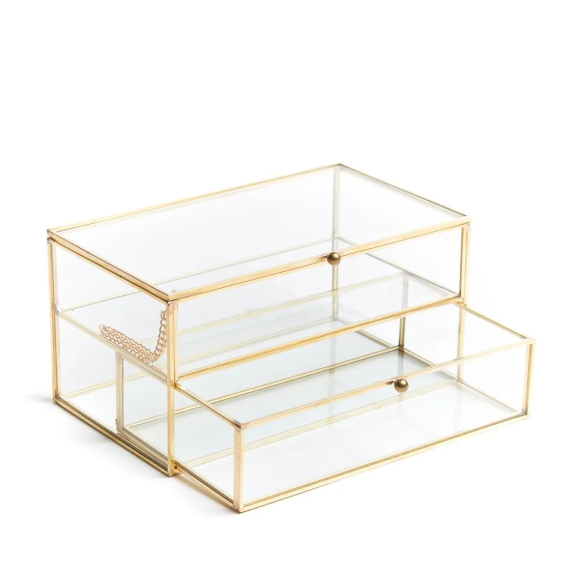 Szkatulka Na Bizuterie Grazia Z Szufladka Zlota 21X10X10,5 Cm