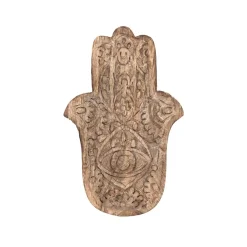 Taca Dekoracyjna Hamsa Z Drewna Mango 15X10X2 Cm