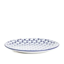 Talerz Navia Obiadowy Granatowy W Kwiatuszki 27 Cm