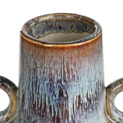 Wazon Lave Ceramiczny Z Uszami Niebieski 14X14X24 Cm