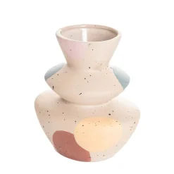 Wazon Maasai Ceramiczny W Kolorowe Plamy 14X9X15,5 Cm