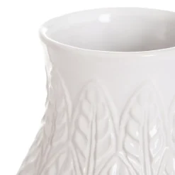Wazon Natto Ceramiczny Z Tloczeniami Ecru 15X15X24 Cm