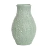 Wazon Natto Ceramiczny Z Tloczeniami Pistacjowy 15X15X24 Cm