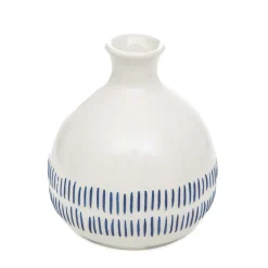Wazon Serena Ceramiczny Z Niebieskimi Kreseczkami 13X13X15 Cm
