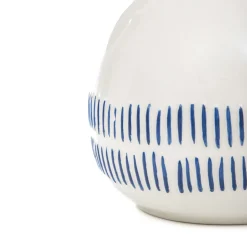 Wazon Serena Ceramiczny Z Niebieskimi Kreseczkami 13X13X15 Cm