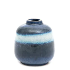 Wazon Soleto Ceramiczny Granatowy 14,7X14,7X15 Cm