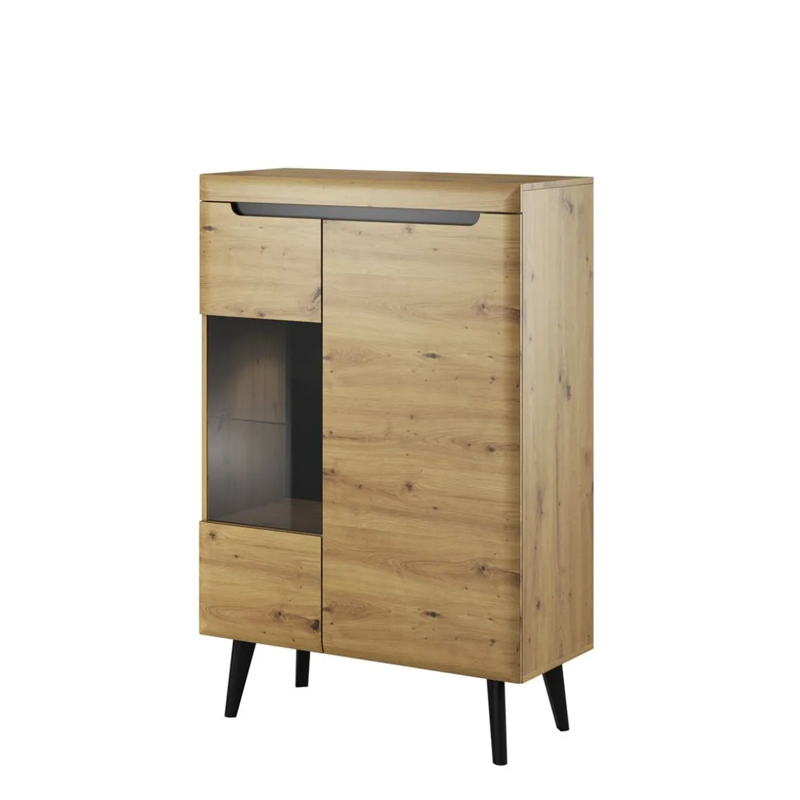 Witryna Nordi! Dab Artisan 90X134X40 Cm