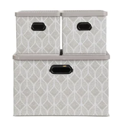 Zestaw Koszy Do Przechowywania Nola Bezowych 1X39X27X17 Cm 2X18X26X17 Cm