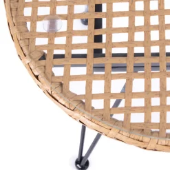Zestaw Mebli Leuca Boho Plecione Naturalne Z Dwiema Poduszkami 3 Szt.